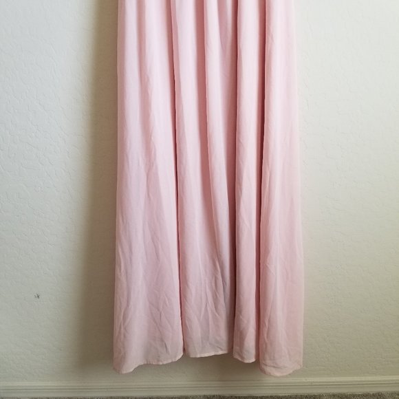 Lulu's The Greatest Blush Pink Lace Maxi Dress M - Picture 3 of 9